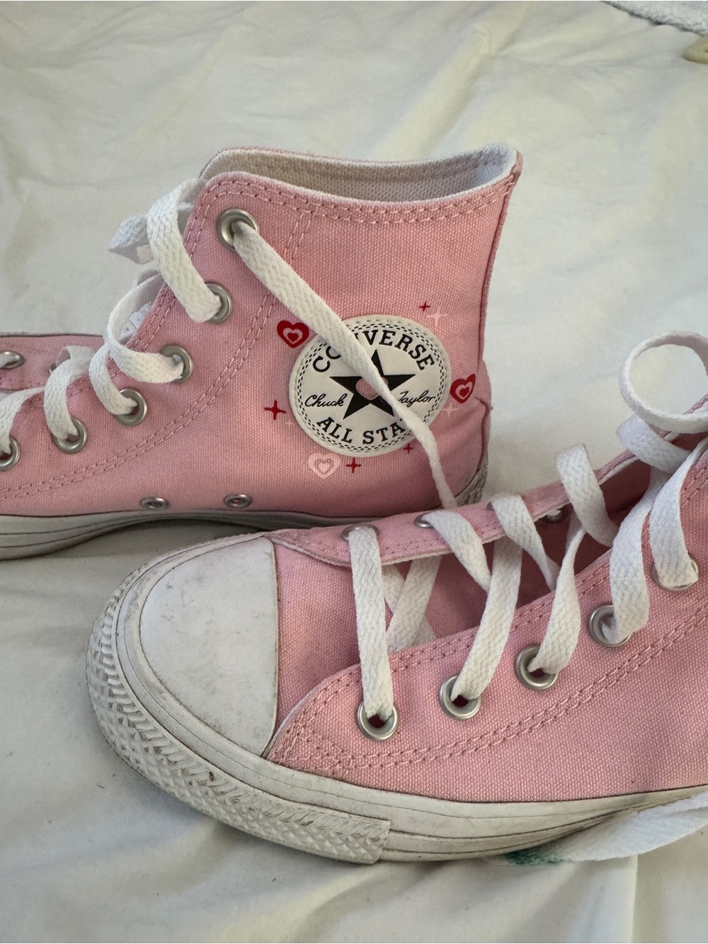 Converse Pink High Top Sneakers